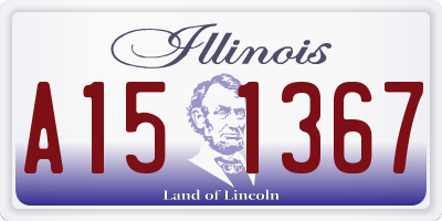 IL license plate A151367