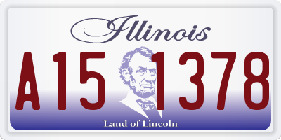 IL license plate A151378