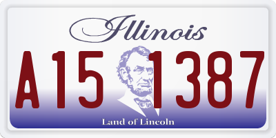 IL license plate A151387