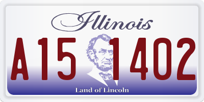 IL license plate A151402