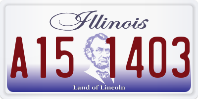 IL license plate A151403