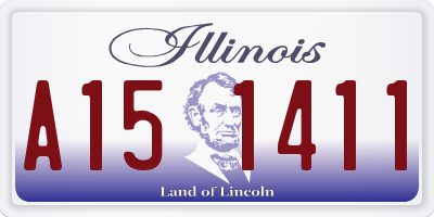 IL license plate A151411
