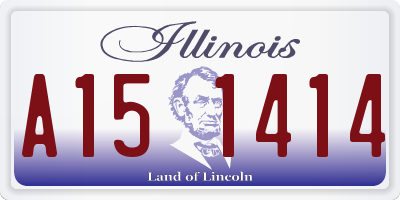 IL license plate A151414