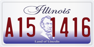 IL license plate A151416