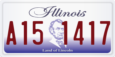 IL license plate A151417