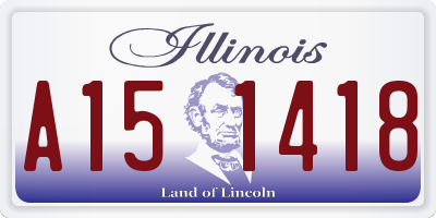 IL license plate A151418