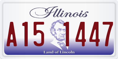 IL license plate A151447
