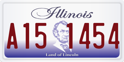 IL license plate A151454
