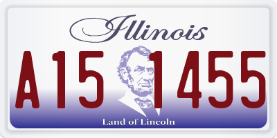 IL license plate A151455