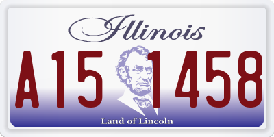 IL license plate A151458