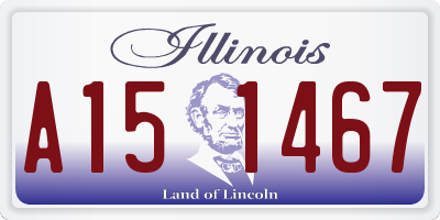 IL license plate A151467