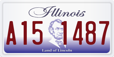 IL license plate A151487
