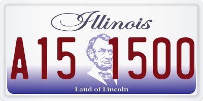 IL license plate A151500