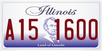 IL license plate A151600