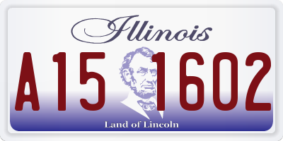 IL license plate A151602