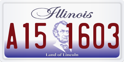 IL license plate A151603