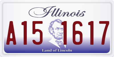 IL license plate A151617