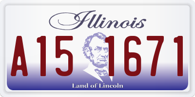 IL license plate A151671