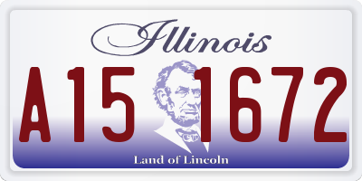 IL license plate A151672