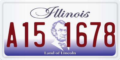 IL license plate A151678