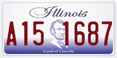 IL license plate A151687