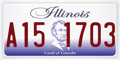 IL license plate A151703