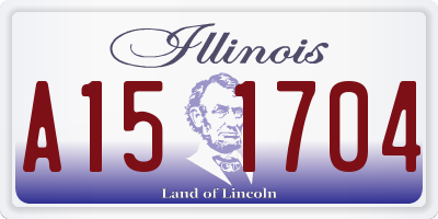 IL license plate A151704