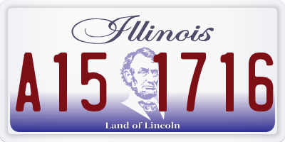 IL license plate A151716