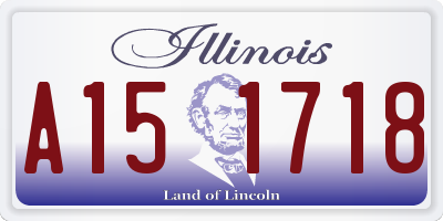 IL license plate A151718