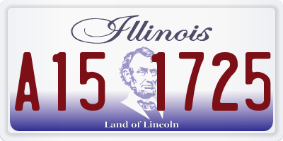 IL license plate A151725
