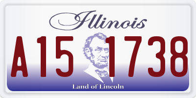 IL license plate A151738