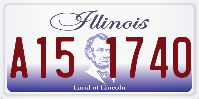 IL license plate A151740