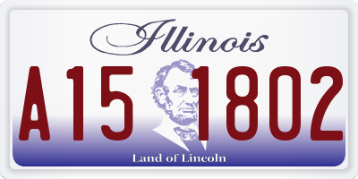 IL license plate A151802