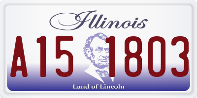 IL license plate A151803