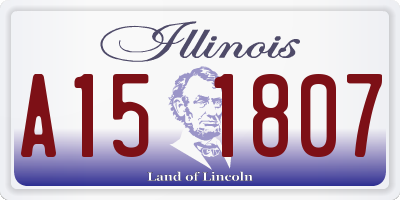 IL license plate A151807