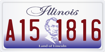 IL license plate A151816