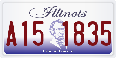 IL license plate A151835
