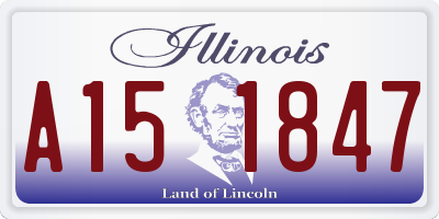 IL license plate A151847