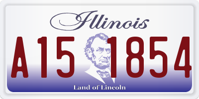 IL license plate A151854