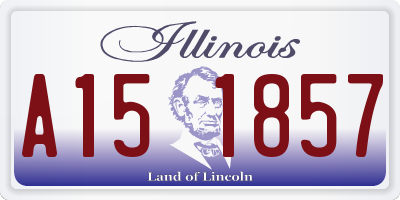 IL license plate A151857