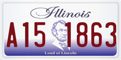IL license plate A151863
