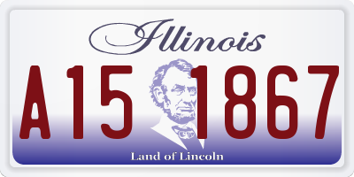 IL license plate A151867