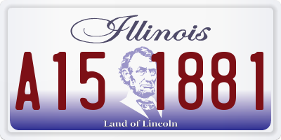 IL license plate A151881