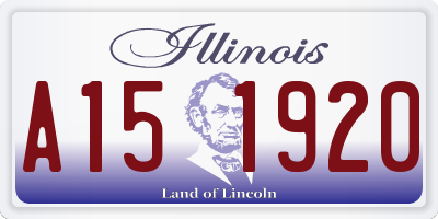 IL license plate A151920