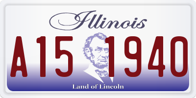 IL license plate A151940