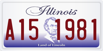 IL license plate A151981