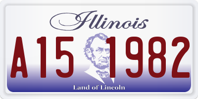 IL license plate A151982