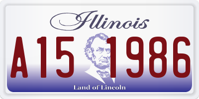 IL license plate A151986
