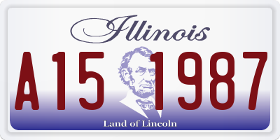 IL license plate A151987