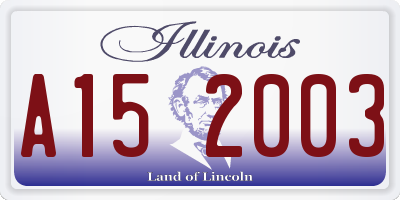 IL license plate A152003